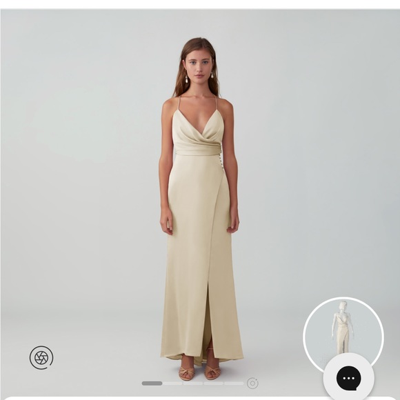 Dresses | Beige Wedding Guest Dress By Fame And Partners | Poshmark